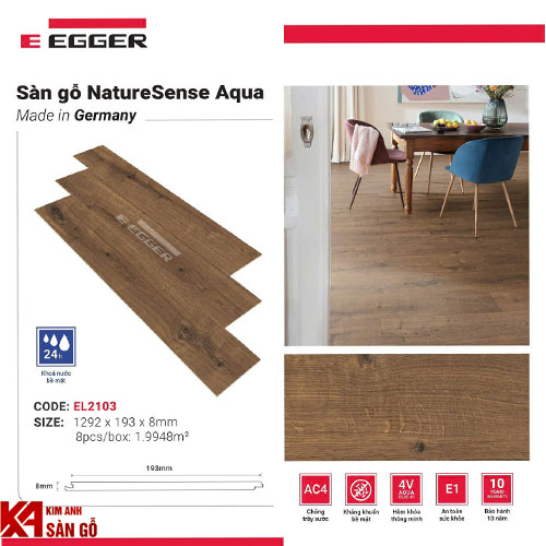 Sàn Gỗ Công Nghiệp Đức 8MM EGGER-EL2103
